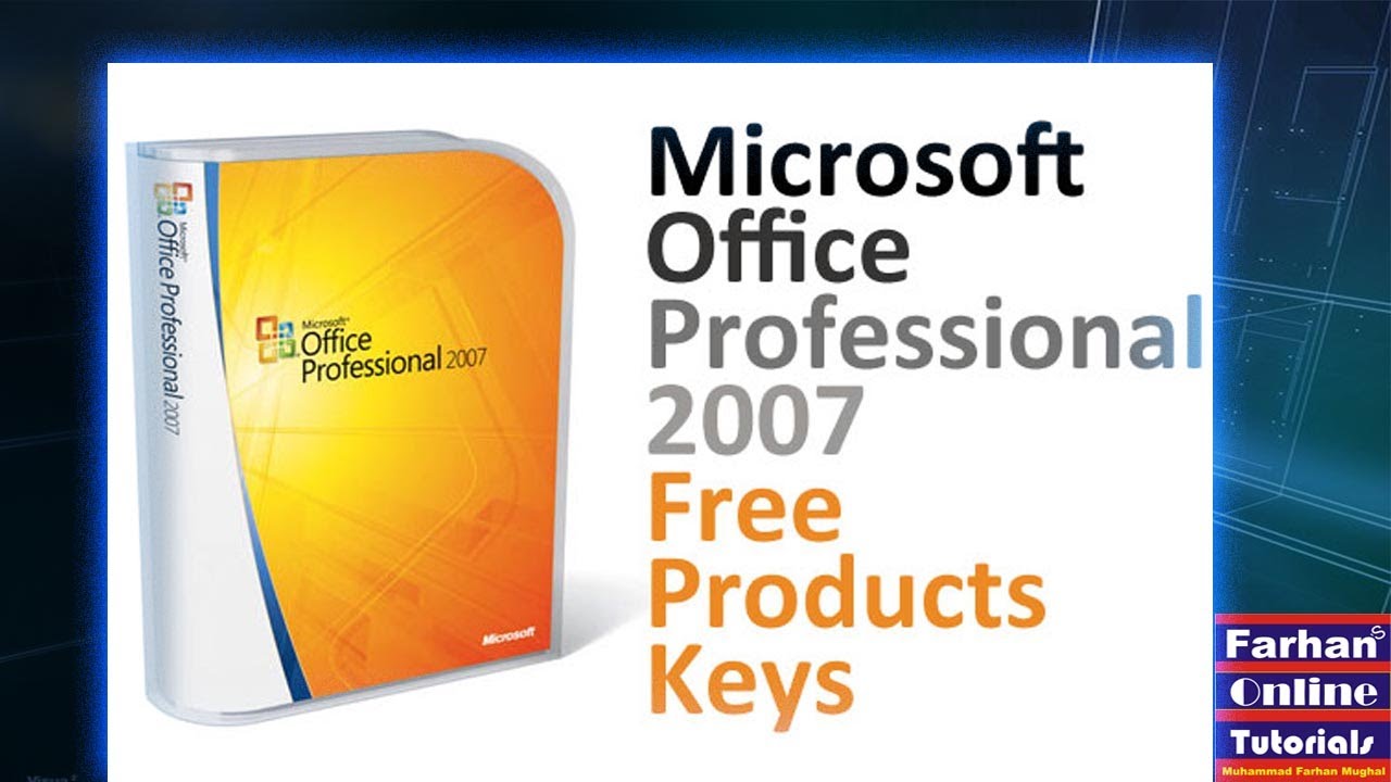 Microsoft office project professional 2007 product key